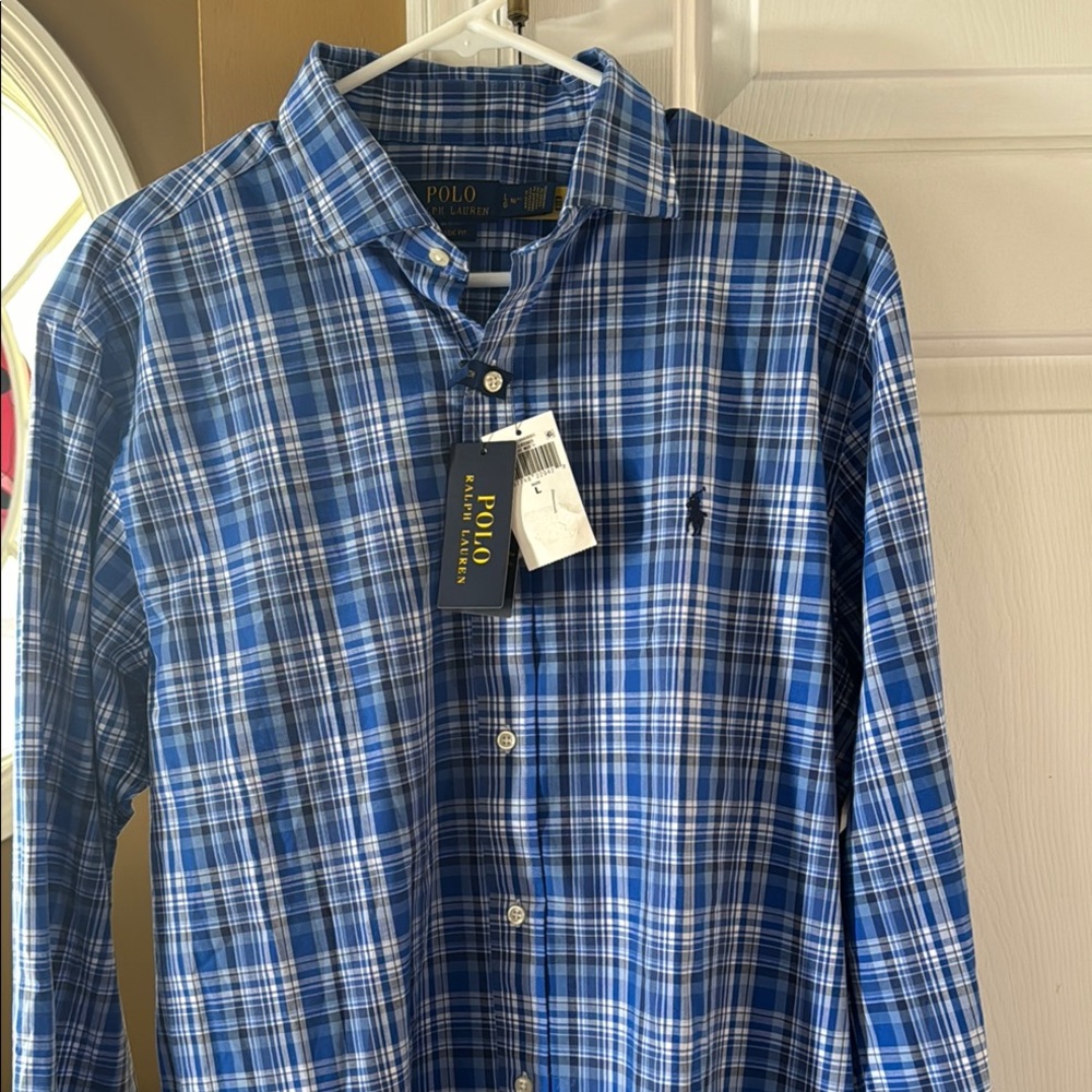 Polo by Ralph Lauren Blue Plaid Men's Shirt